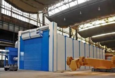 Automatic Recycling Sandblasting Booth With Steel Plate / Sandwich Panel Chamber Material