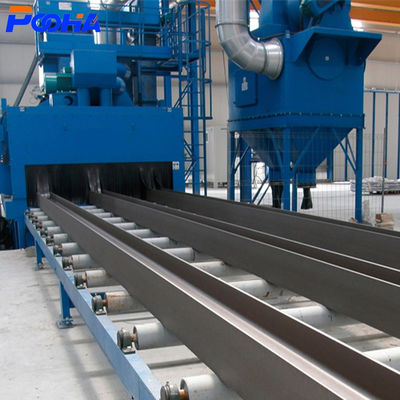Pass Through Type Roller Conveyor Shot Blasting Machine for Steel Plate Angle Steel