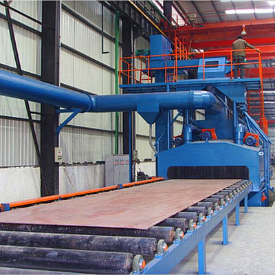 Pass Through Type Roller Conveyor Shot Blasting Machine for Steel Plate Angle Steel